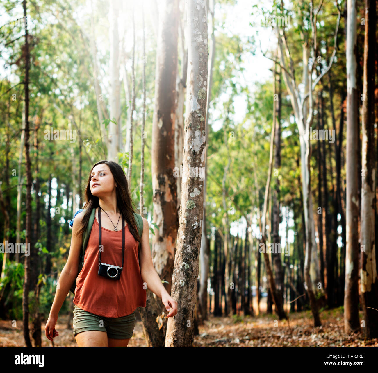 Girl Walking Exploring Outdoors Camera Concept Stock Photo Alamy Girl Walking Exploring Outdoors Camera Concept Stock Photo Alamy