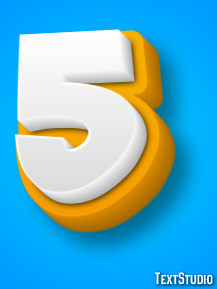 Number 5 Text Sticker Number 5 Text Sticker